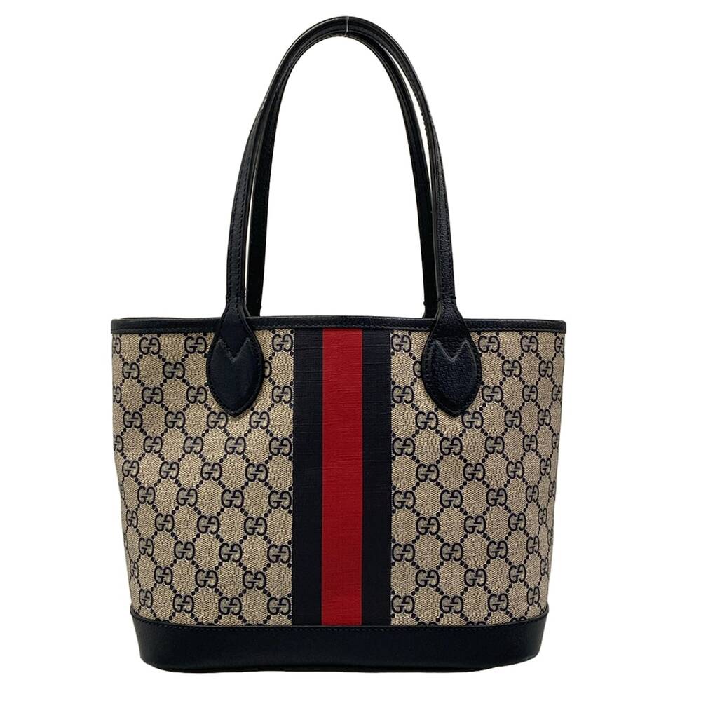Gucci Ophidia Small Tote Bag Tote Bag 726762 Beige Navy Red PVC Leather